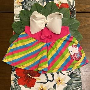 Girls Hello Kitty Sanrio striped shorts
